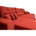 Sofá Cairo 4,12m Retrátil, Reclinável com 6 Almofadas Tecido Suede Vermelho - Cama InBox