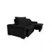 Sofá Lisboa 2,32m Retrátil, Reclinável com Molas no Assento Tecido Suede Velusoft Preto - Cama InBox