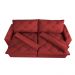 Sofá Lisboa 2,32m Retrátil, Reclinável, Molas no Assento Tecido Suede Velusoft Vermelho - Cama InBox