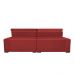 Sofá Lisboa 2,32m Retrátil, Reclinável, Molas no Assento Tecido Suede Velusoft Vermelho - Cama InBox