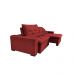 Sofá Lisboa 2,32m Retrátil, Reclinável, Molas no Assento Tecido Suede Velusoft Vermelho - Cama InBox