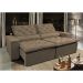 Sofá Lisboa 2,92m Retrátil, Reclinável com Molas no Assento Tecido Suede Velusoft Castor - Cama InBox