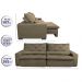 Sofá Lisboa 2,92m Retrátil, Reclinável com Molas no Assento Tecido Suede Velusoft Castor - Cama InBox