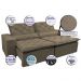 Sofá Lisboa 2,92m Retrátil, Reclinável com Molas no Assento Tecido Suede Velusoft Castor - Cama InBox