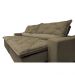 Sofá Lisboa 2,92m Retrátil, Reclinável com Molas no Assento Tecido Suede Velusoft Castor - Cama InBox