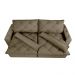 Sofá Lisboa 2,92m Retrátil, Reclinável com Molas no Assento Tecido Suede Velusoft Castor - Cama InBox