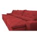 Sofá Lisboa 3,82m Retrátil, Reclinável, Molas no Assento e Almofadas Lombar Tecido Suede Vermelho