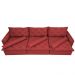 Sofá Lisboa 3,82m Retrátil, Reclinável, Molas no Assento e Almofadas Lombar Tecido Suede Vermelho