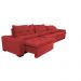 Sofá Lisboa 3,82m Retrátil, Reclinável, Molas no Assento e Almofadas Lombar Tecido Suede Vermelho