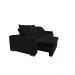 Sofá Magnum 2,02m Retrátil, Reclinável com Molas no Assento e Almofadas Lombar Tecido Suede Velusoft Preto - Cama InBox
