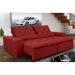 Sofá Magnum 2,02m Retrátil, Reclinável, Molas no Assento e Almofadas Lombar Suede Vermelho Cama InBox