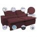 Sofá Magnum 2,42m Retrátil, Reclinável com Molas no Assento e Almofadas Lombar Tecido Suede Velusoft Vinho - Cama InBox