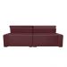 Sofá Magnum 2,42m Retrátil, Reclinável com Molas no Assento e Almofadas Lombar Tecido Suede Velusoft Vinho - Cama InBox
