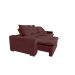 Sofá Magnum 2,42m Retrátil, Reclinável com Molas no Assento e Almofadas Lombar Tecido Suede Velusoft Vinho - Cama InBox