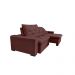 Sofá Magnum 2,42m Retrátil, Reclinável com Molas no Assento e Almofadas Lombar Tecido Suede Velusoft Vinho - Cama InBox