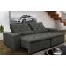 Sofá Magnum 2,62m Retrátil, Reclinável com Molas no Assento e Almofadas Lombar Tecido Suede Grafite - Cama InBox