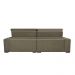 Sofá Magnum 2,62m Retrátil, Reclinável com Molas no Assento e Almofadas Lombar Tecido Suede Velusoft Castor - Cama InBox