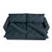 Sofá Magnum 2,82m Retrátil, Reclinável com Molas no Assento e Almofadas Lombar Tecido Suede Azul - Cama InBox