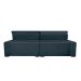 Sofá Magnum 2,82m Retrátil, Reclinável com Molas no Assento e Almofadas Lombar Tecido Suede Azul - Cama InBox