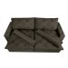 Sofá Magnum 2,82m Retrátil, Reclinável com Molas no Assento e Almofadas Lombar Tecido Suede Café - Cama InBox