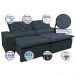 Sofá Magnum 3,02m Retrátil, Reclinável com Molas no Assento e Almofadas Lombar Tecido Suede Azul - Cama InBox