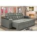 Sofá New Itália 2,52 Mts Retrátil e Reclinável Tecido Suede Cinza - Cama InBox