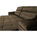 Sofá New Itália 2,52 Mts Retrátil e Reclinável Tecido Suede Marrom Café - Cama InBox