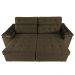 Sofá New Itália 2,52 Mts Retrátil e Reclinável Tecido Suede Marrom Café - Cama InBox