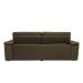Sofá New Itália 2,52 Mts Retrátil e Reclinável Tecido Suede Marrom Café - Cama InBox