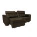 Sofá New Itália 2,52 Mts Retrátil e Reclinável Tecido Suede Marrom Café - Cama InBox