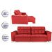 Sofá New Itália 2,52 Mts Retrátil e Reclinável Tecido Suede Vermelho - Cama InBox