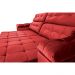 Sofá New Itália 2,52 Mts Retrátil e Reclinável Tecido Suede Vermelho - Cama InBox