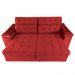 Sofá New Itália 2,52 Mts Retrátil e Reclinável Tecido Suede Vermelho - Cama InBox