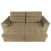 Sofá New Itália 2,72 Mts Retrátil e Reclinável Tecido Suede Marrom CAST0R - Cama InBox