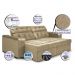 Sofá New Itália 2,72 Mts Retrátil e Reclinável Tecido Suede Marrom CAST0R - Cama InBox