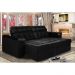 Sofá New Itália 2,72 Mts Retrátil e Reclinável Tecido Suede Preto- Cama InBox