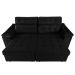 Sofá New Itália 2,72 Mts Retrátil e Reclinável Tecido Suede Preto- Cama InBox