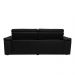 Sofá New Itália 2,72 Mts Retrátil e Reclinável Tecido Suede Preto- Cama InBox