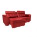 Sofá New Itália 2,72 Mts Retrátil e Reclinável Tecido Suede VERMELHO - Cama InBox