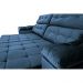 Sofá New Itália 2,72m Retrátil e Reclinável Tecido Suede Azul - Cama InBox