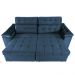 Sofá New Itália 2,72m Retrátil e Reclinável Tecido Suede Azul - Cama InBox