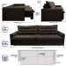 Sofá Retrátil Reclinável e Cama 2,15m Cama inBox Flex Suede Velusoft Café