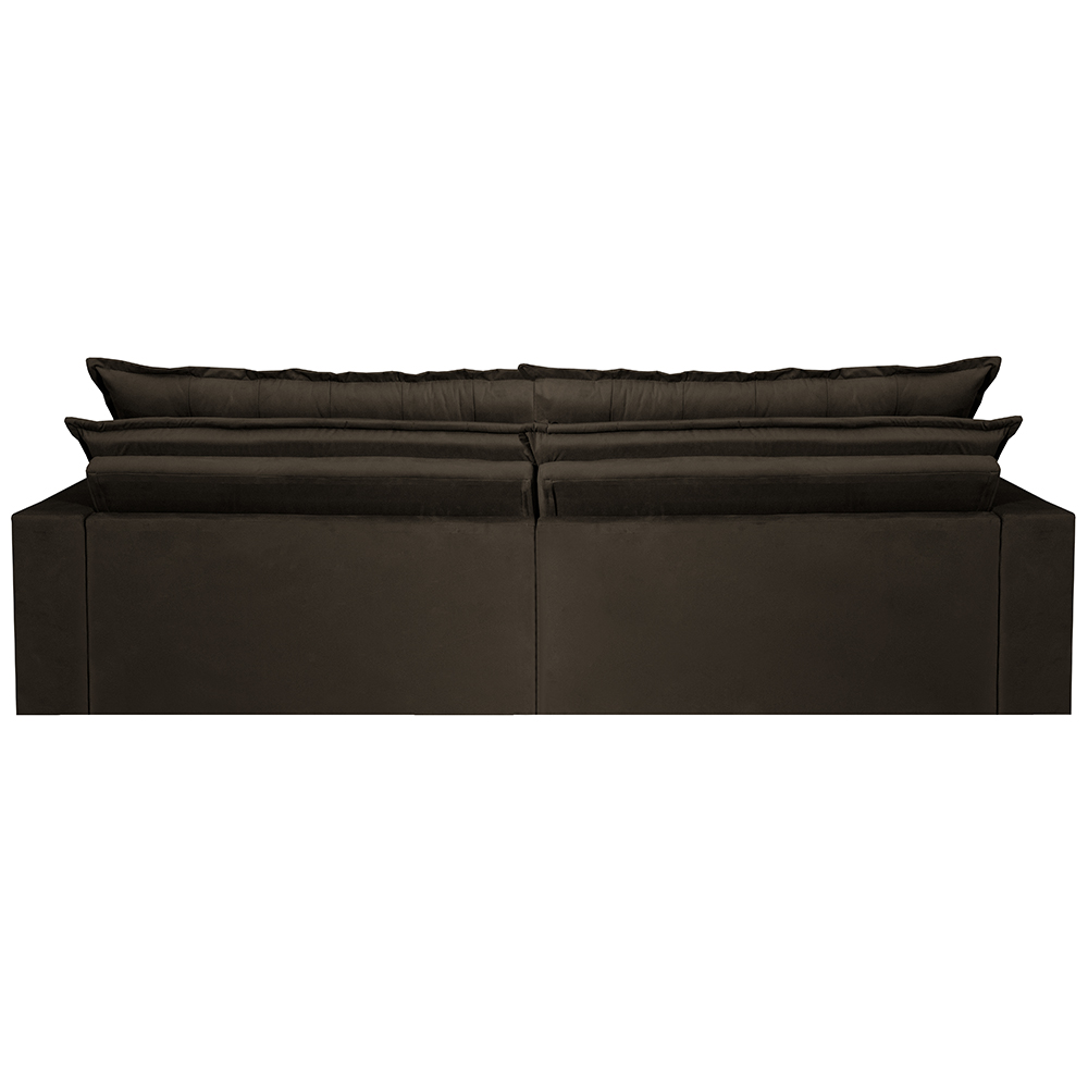 Sofá Retrátil Reclinável e Cama 2,15m Cama inBox Flex Suede Velusoft Café