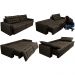 Sofá Retrátil Reclinável e Cama 2,15m Cama inBox Flex Suede Velusoft Café