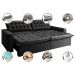 Sofá Retrátil Reclinável e Cama 2,15m Cama inBox Flex Suede Velusoft Preto