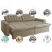 Sofá Retrátil Reclinável e Cama 2,35m Cama inBox Flex Suede Velusoft Bege
