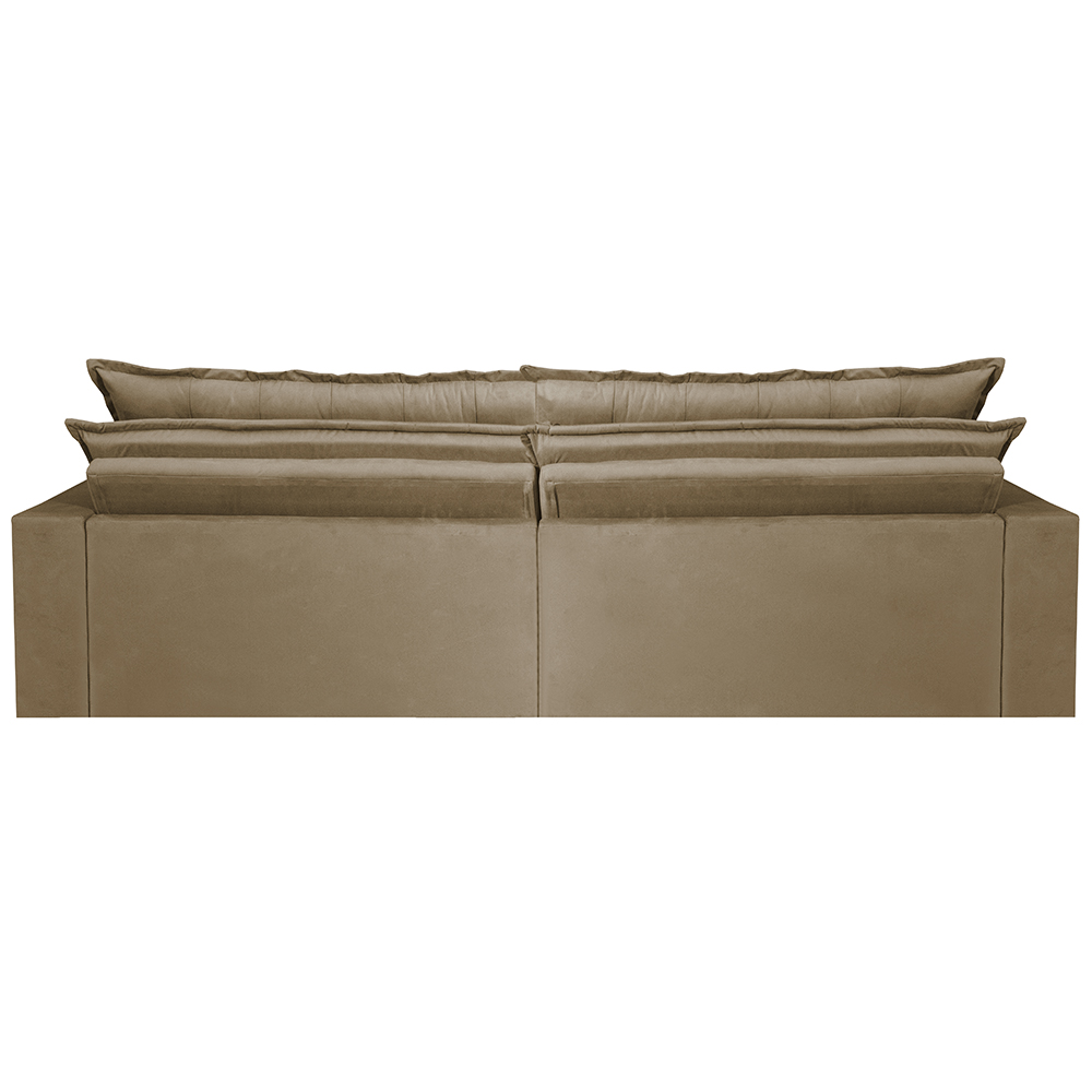 Sofá Retrátil Reclinável e Cama 2,35m Cama inBox Flex Suede Velusoft Bege
