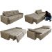 Sofá Retrátil Reclinável e Cama 2,35m Cama inBox Flex Suede Velusoft Bege