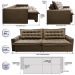 Sofá Retrátil Reclinável e Cama 2,35m Cama inBox Flex Suede Velusoft Castor