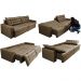 Sofá Retrátil Reclinável e Cama 2,35m Cama inBox Flex Suede Velusoft Castor